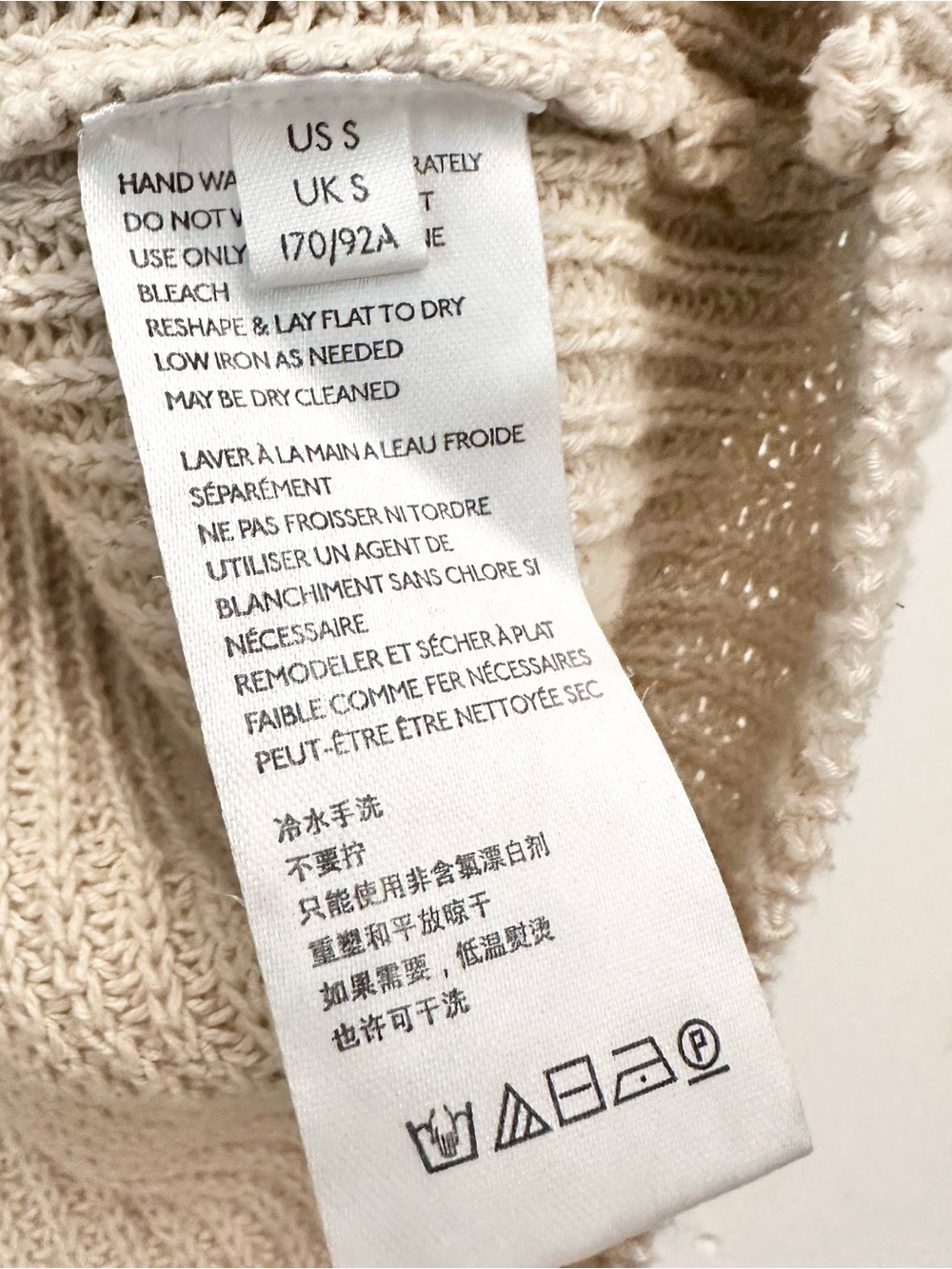 Free People Freya Sweater Top In Oatmeal Bone Size Small - Picture 9 of 11